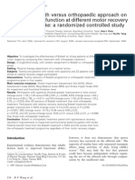 Ef Cacy of Bobath Versus Orthopaedic Approach On