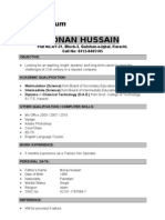 Adnan Hussain: Urriculum Itae