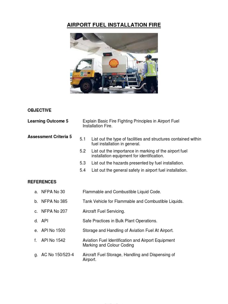 Airport Fuel Installation Fire Safety | PDF | Jet Fuel | Firefighting