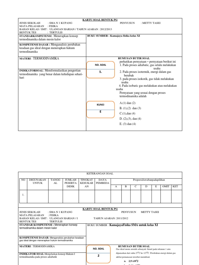 Contoh Soal Fisika Kelas 10 Semester 2 Kurikulum 2013 – Berbagai Contoh