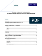 Guidance on dual CCT programmes in ICM and Acute Internal Medicine