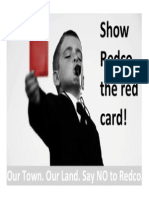 Show Redco The Red Card!: Our Town. Our Land. Say NO To Redco