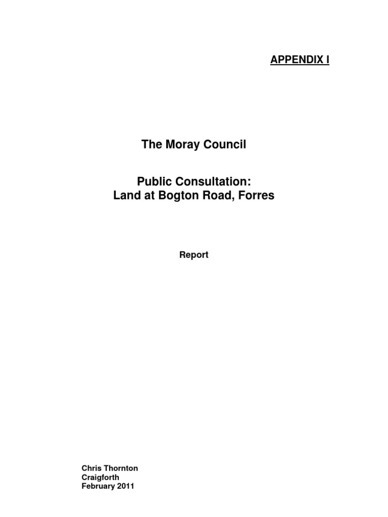 The Moray Council Public Consultation. 2011 PDF Retail Confidence
