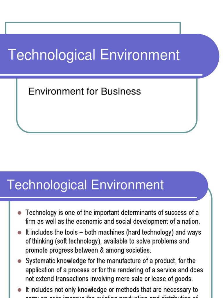 4 Technological Environment | PDF | Innovation | Foreign Direct Investment