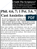 2010.03.17 - Phil 4.6-7 - 1 Pet 5.6-7 - Cast Anxieties on God