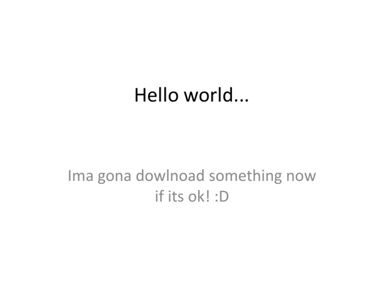 Hello World | PDF