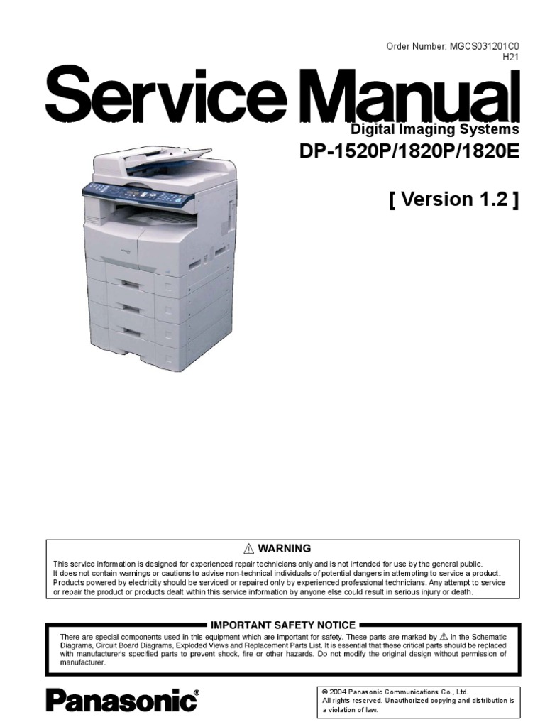 Manual Service Dp-1520 | PDF | Image Scanner | Fax