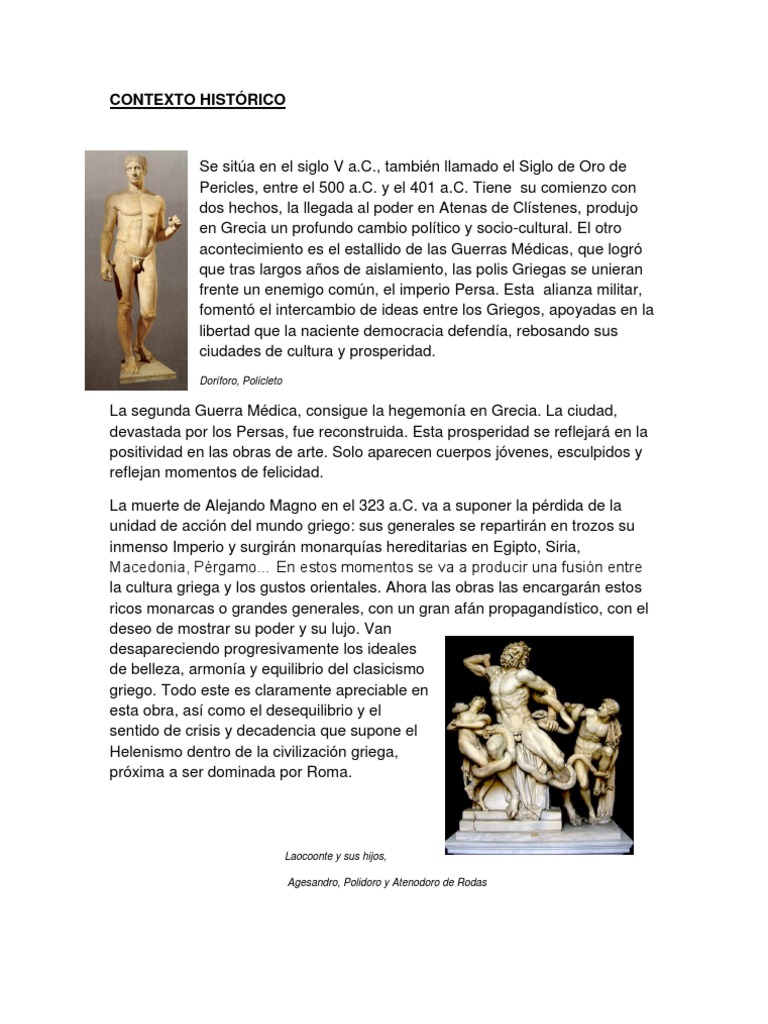 Características del arte griego antiguo | PDF | Escultura | Antigua Grecia