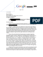 Google Subpoena Objection Letter