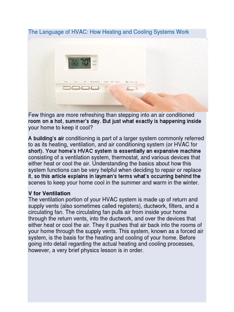 The Language of HVAC | PDF | Technology & Engineering