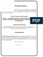 Convocatoria Pública: CODIGO: CO-RGPTS-016-POTOSI-2013 Objeto: "Contratación de Un (1) Consultores en Línea para El