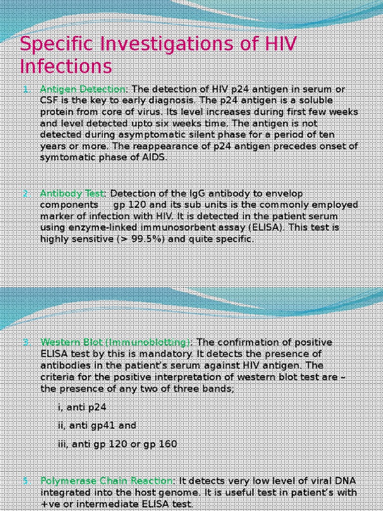 HIV Infection Diagnosis and Treatment Guide | PDF