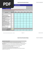 Vendor Product Presentation Ratings Form
