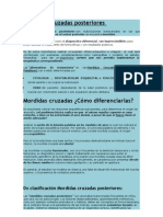 MAL OCLUSIONES TRASVERSALES Mordidas Cruzadas Posteriores