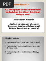 4.1 Mengetahui Dan Memahami Kedudukan Kerajaan-Kerajaan Melayu Awal