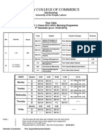 Hailey College of Commerce: Time Table M. Com. (3 Years) 2011-2015: Morning Programme 4 Semester (W.e.f. 18-02-2013)