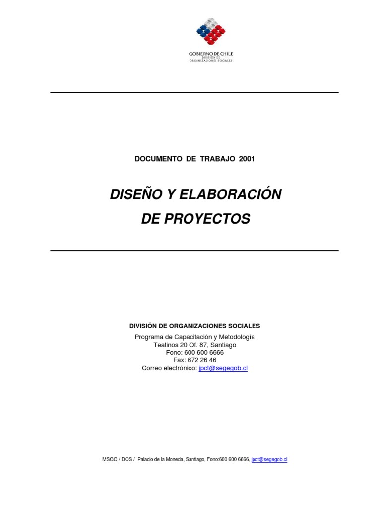 Diseño y Elaboración de Proyectos | PDF