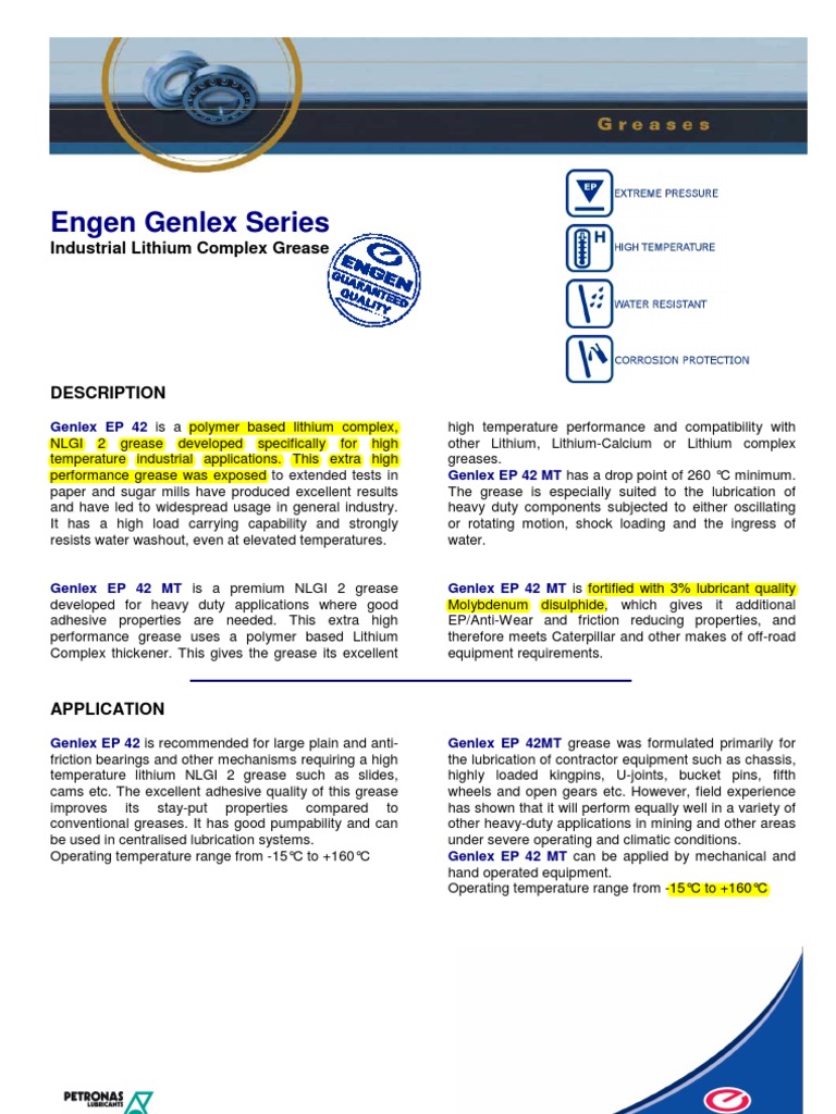 Engen Genlex Series | PDF | Friction | Materials