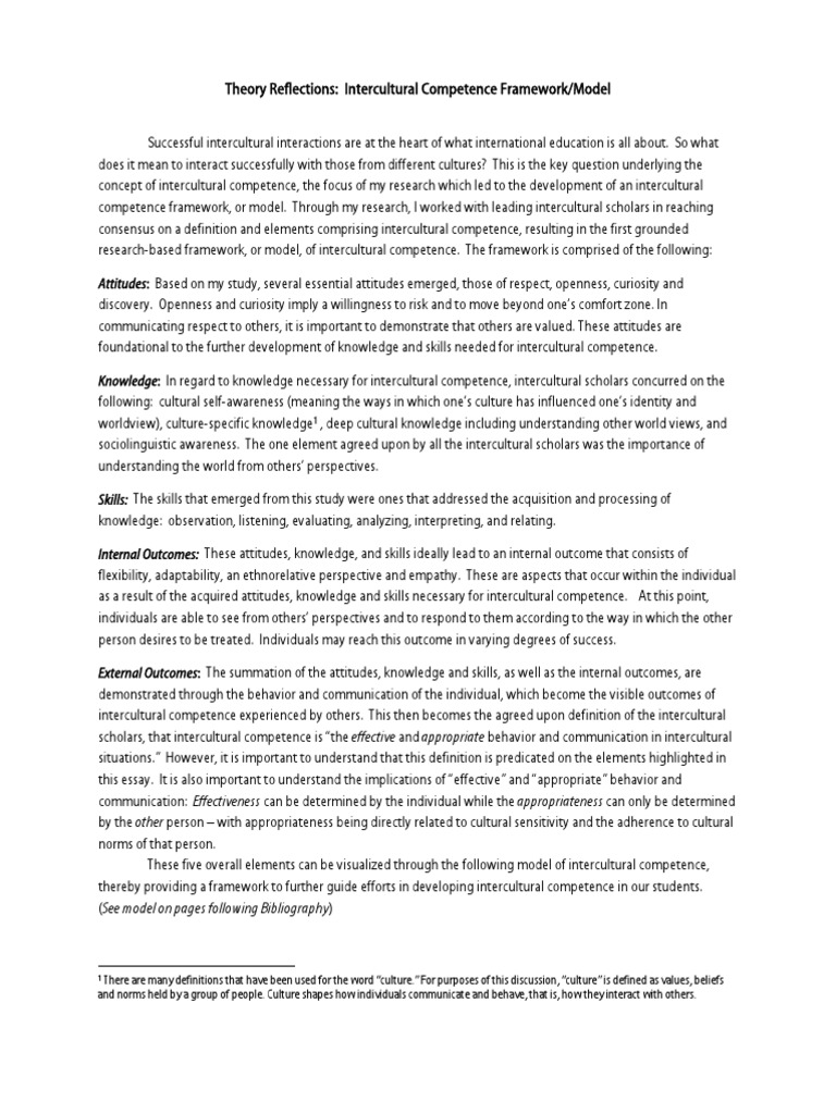 Intercultural Competence | PDF | Cross Cultural Communication ...
