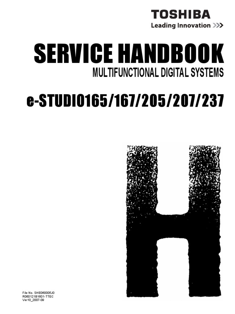 Toshiba E-STUDIO165+167+205+207+237 Service Handbook | Microsoft Windows |  Electrical Connector