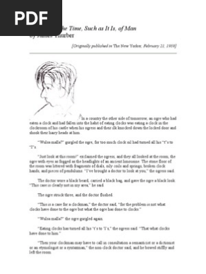 A Fable for the Time