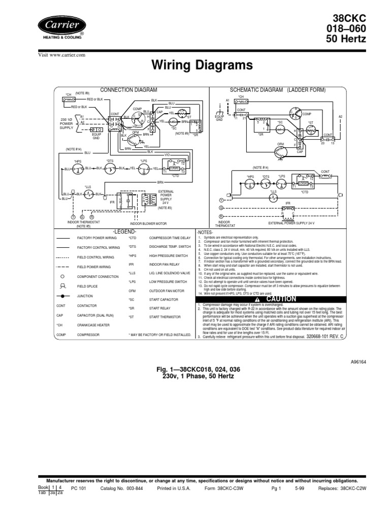 Wiring Carrier 38ckcc3w PDF Thermostat Gas Compressor