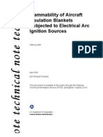 Flammability of Aircraft Insulation Blankets Subjected To Electrical Arc Ignition Sources