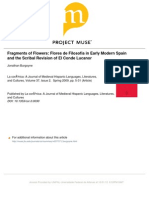 Fragments of Flowers - Flores de Filosofia in Early Modern Spain and The Scribal Revision of El Conde Lucanor