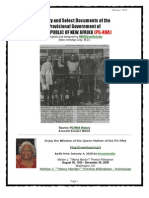History and Select Documents of The Provisional Government of The REPUBLIC of NEW AFRIKA