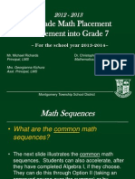 6th Grade Math Placement Into 7th Grade