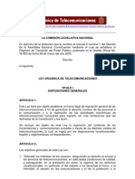 Ley venezolana Publicada en Gaceta Oficial N° 36