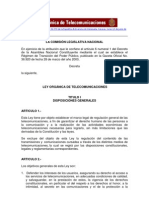 Ley Venezolana Publicada en Gaceta Oficial #36