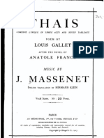 Massenet - Thais - Vocal Score (Heugel)