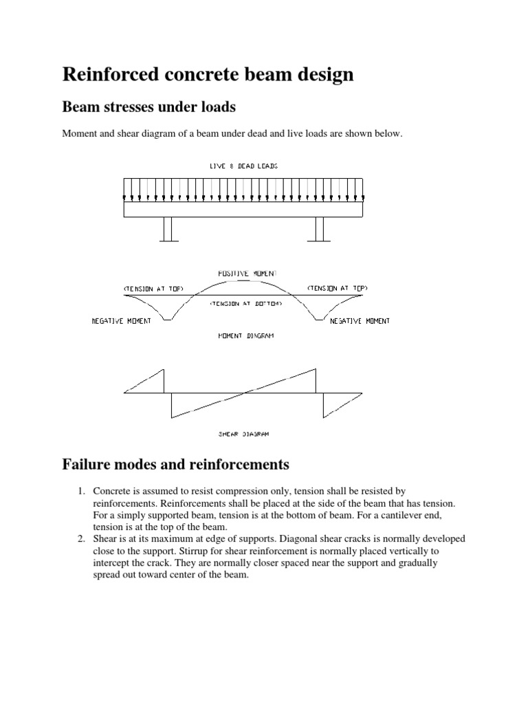 Reinforced Concrete Beam Design | Download Free PDF | Stress (Mechanics ...