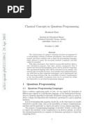 Classical Concepts in Quantum Programming: Bernhard Omer