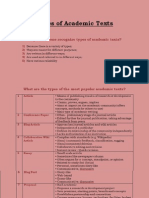 Types of Academic Texts PDF