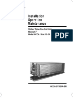 Installation Operation Maintenance: Chilled Water Fan Coil Unit Maxxum Model:HCCA Size:10 24