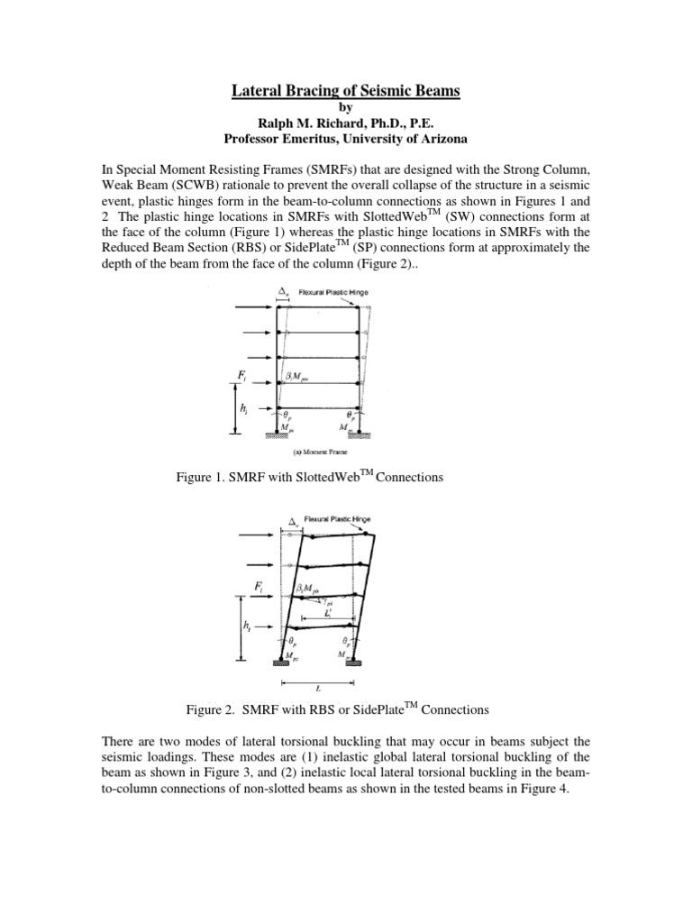 Lateral Bracing of Seismic Beams PDF