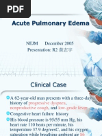 Acute Pulmonary Edema: NEJM December 2005 Presentation: R2 黃志宇