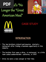 McDonald’s – No Longer the