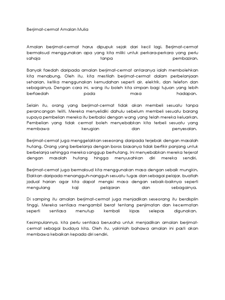 Amalan Berjimat Cermat Pdf