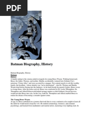 Batman Biography