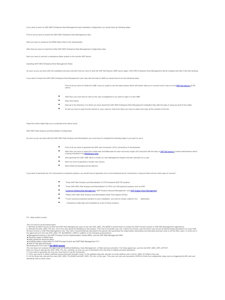 SAP GRC Access Control Configuration Guide | PDF | Metadata ...