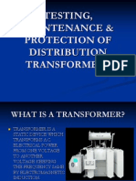 Testing, Maintenance & Protection of Distribution Transformers