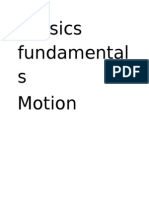 Physics Fundamental S Motion
