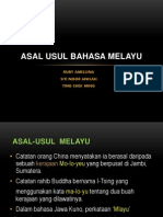 Asal Usul Bahasa Melayu 