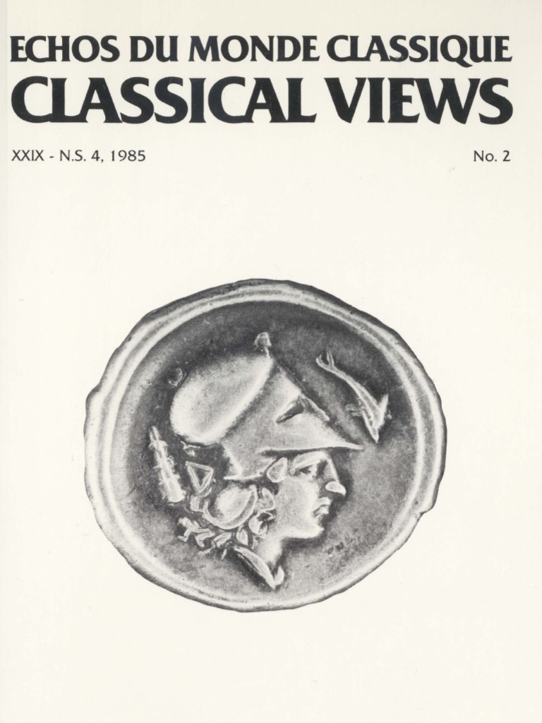 L année De Naissance De L archéologue Rosemary Cramp ? Classical Views Vol 29 No 021985 | PDF | Pottery | Nature