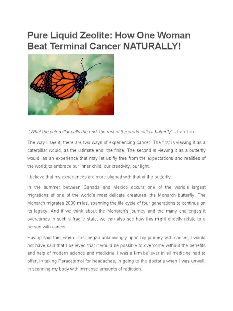 ZEOLITE Cancer Cure PDF Brain Tumor Zeolite