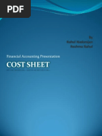 Cost Sheet