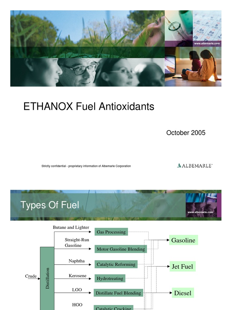 Antioxidants For Fuel Applications PDF Gasoline Ethanol